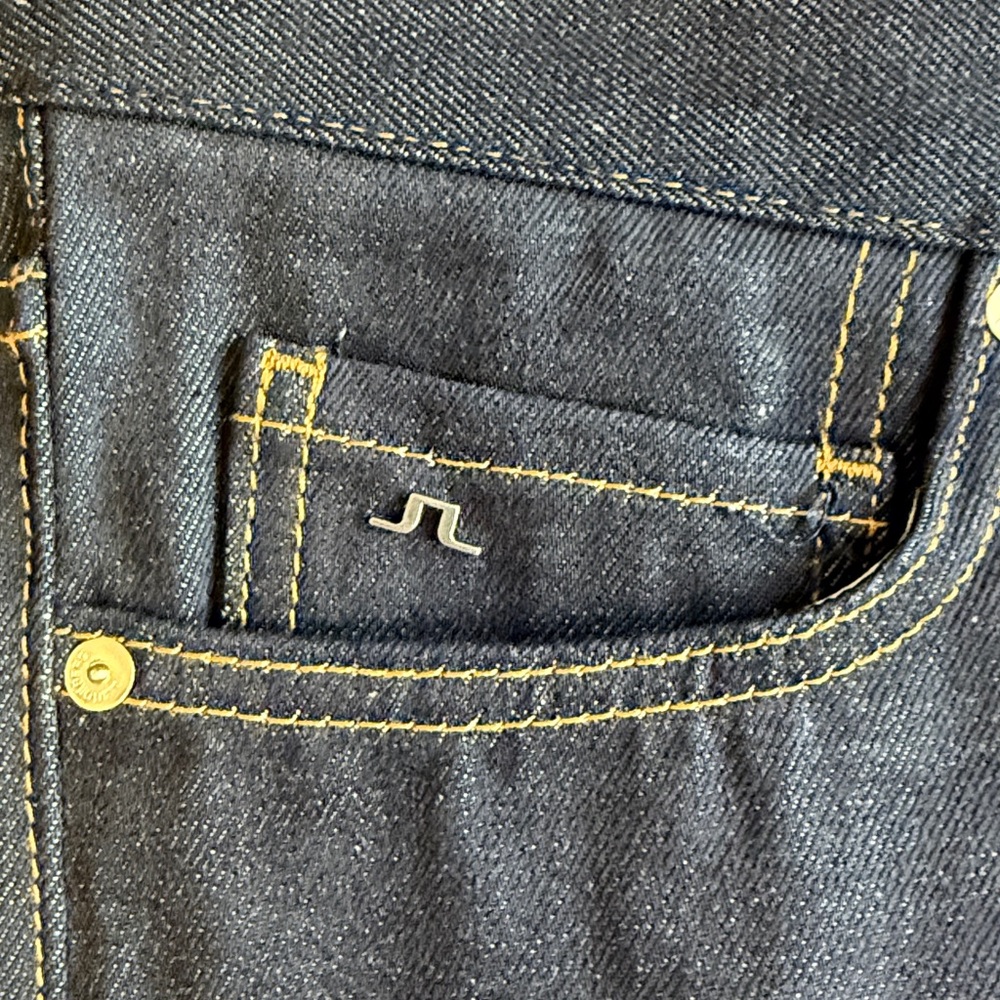 J Lindeberg Stockholm Mens Dark Indigo Raw Straight Leg Denim Jeans 30/32 - Picture 6 of 11